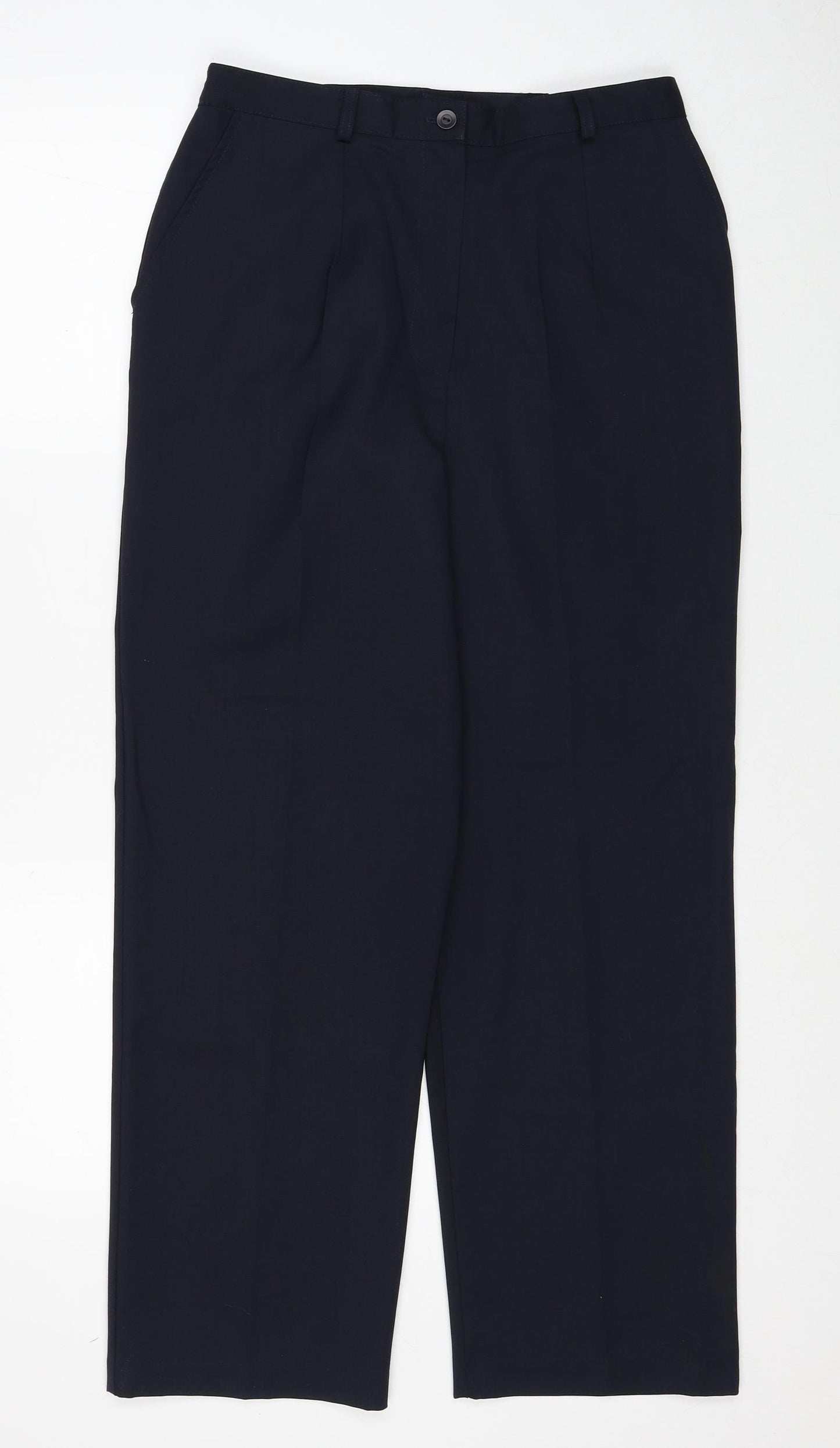 Country Collection Womens Black Polyester Trousers Size 14 Regular Zip