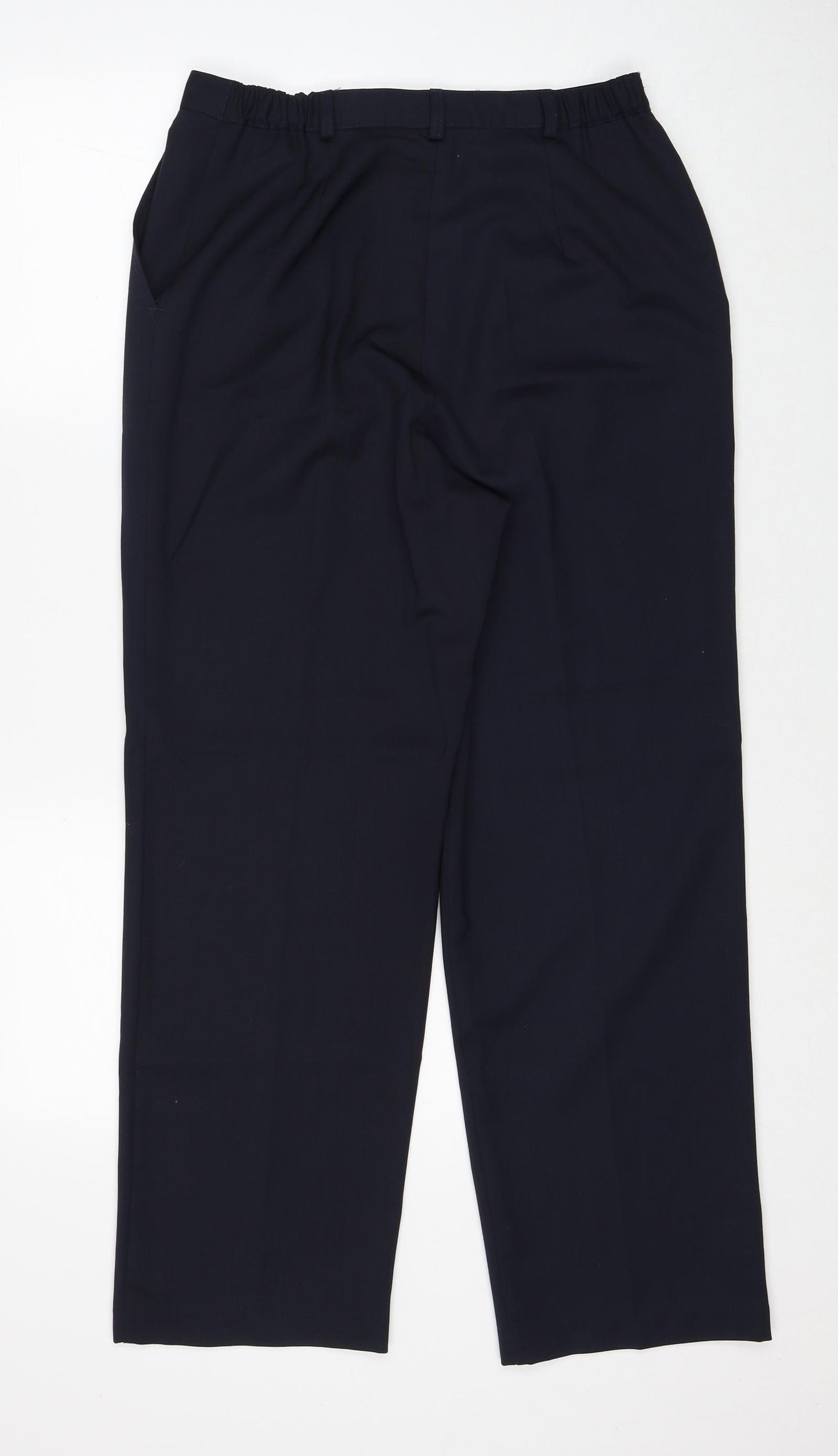 Country Collection Womens Black Polyester Trousers Size 14 Regular Zip