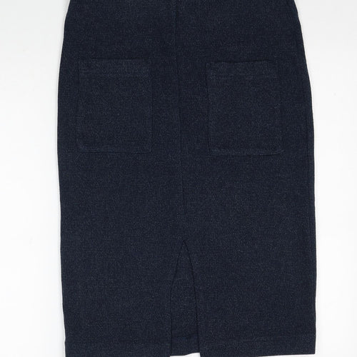 NEXT Womens Blue Polyester A-Line Skirt Size 14