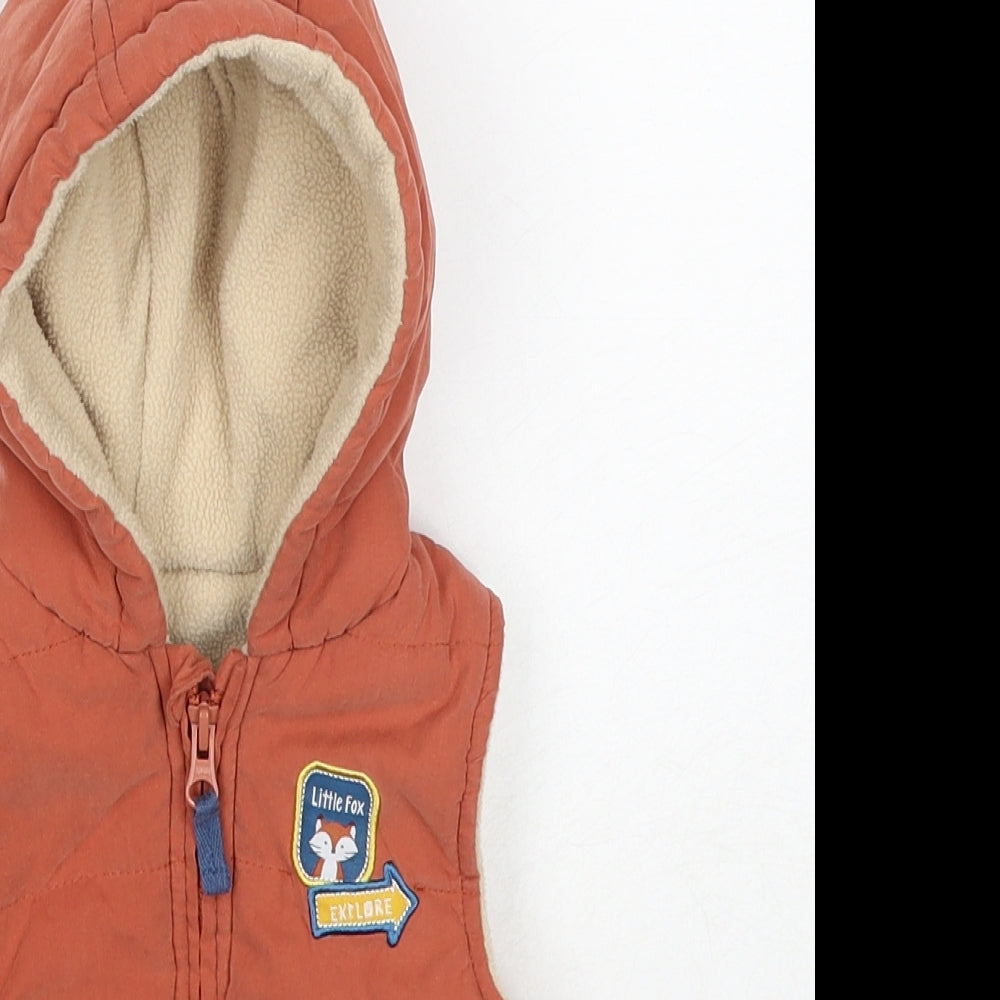 Dunnes Stores Boys Orange Basic Jacket Jacket Size 9-12 Months Zip