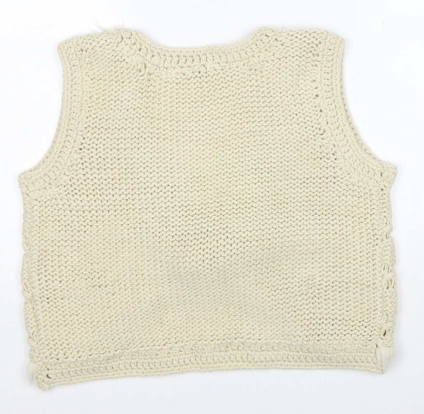 Atmosphere Womens Beige V-Neck Acrylic Cardigan Jumper Size 16 - Tie Front
