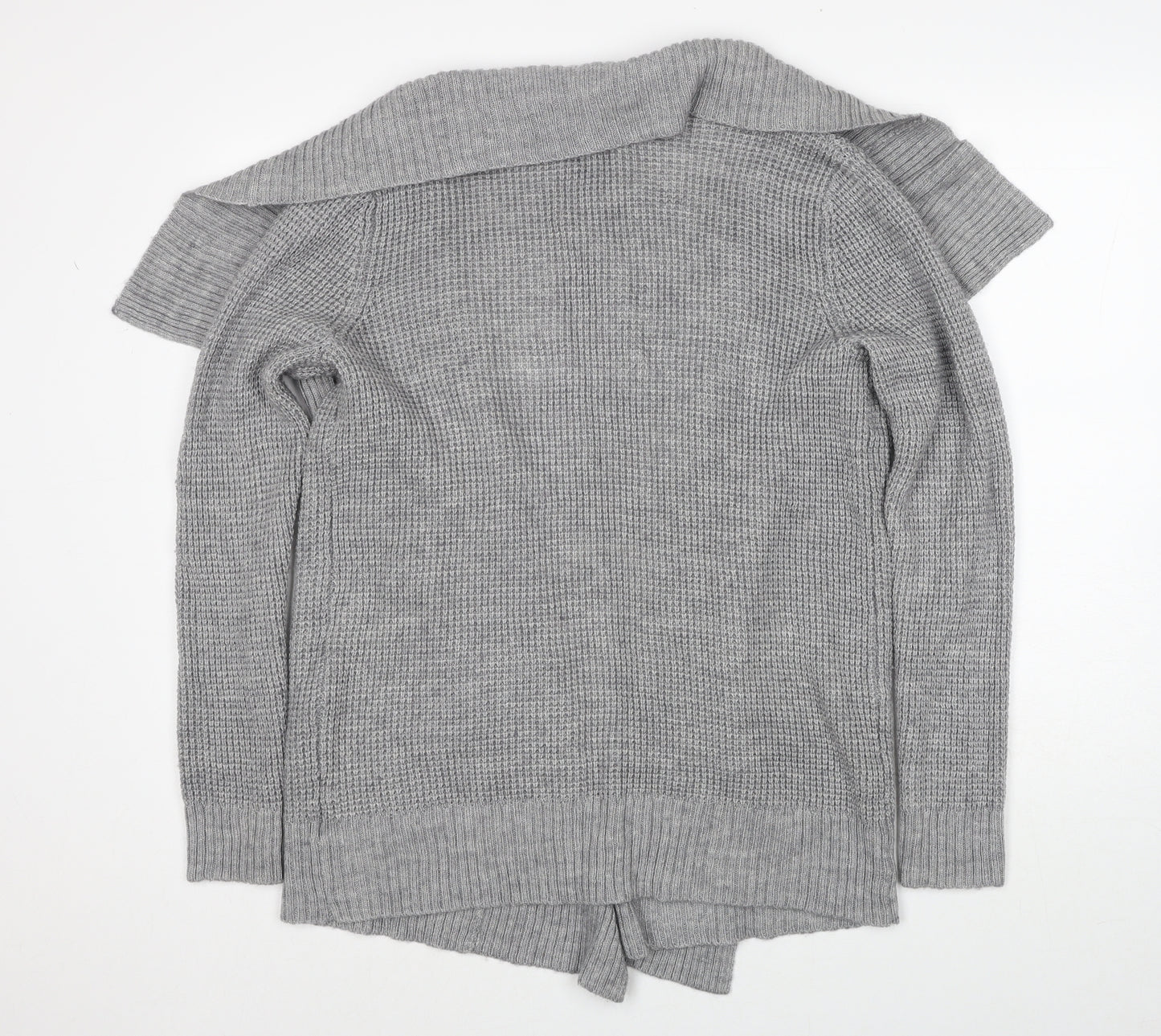 Michael Kors Womens Grey V-Neck Acrylic Cardigan Jumper Size M