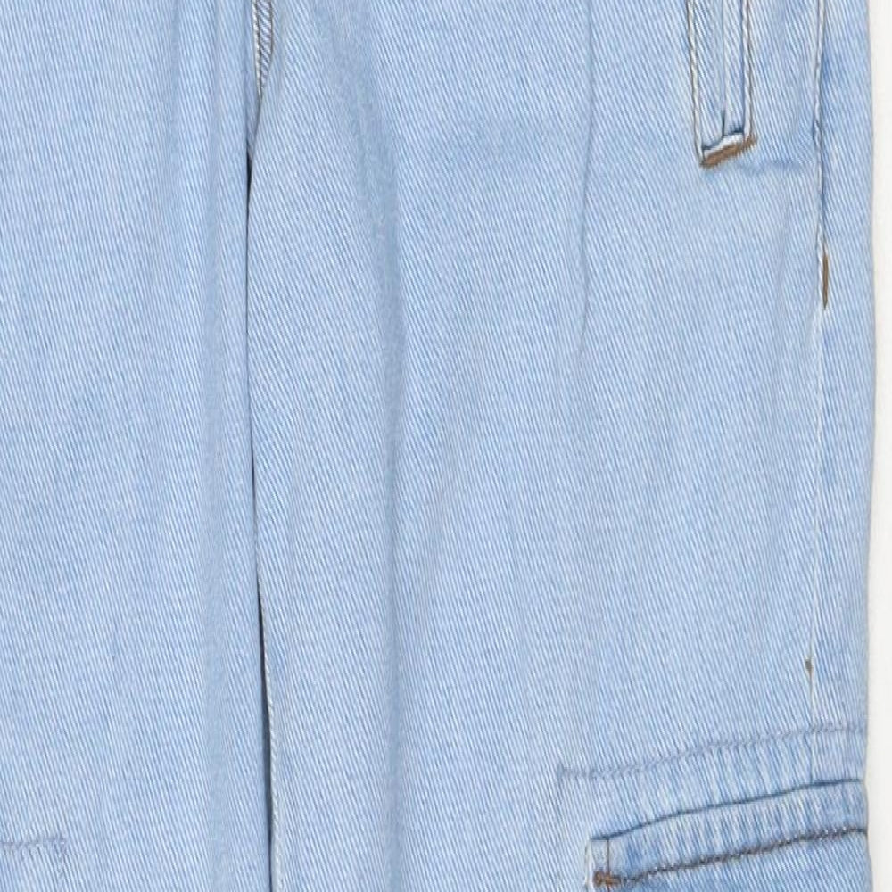 Denim & Co. Womens Blue Cotton Straight Jeans Size 6 Regular Zip - Cargo