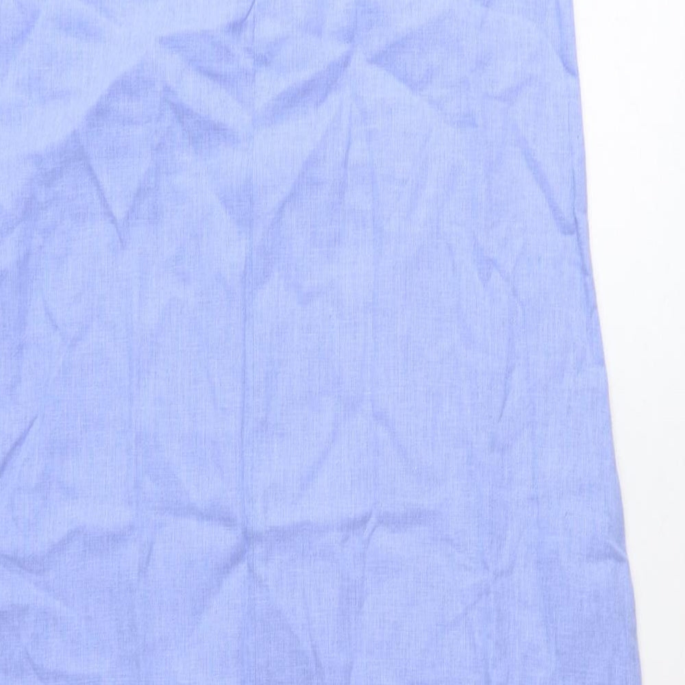 Cotton Traders Womens Blue Cotton Shift Size 10 Boat Neck Pullover