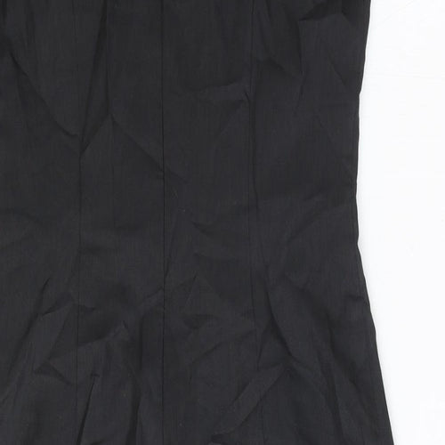 Josephine Sasso Womens Black Polyester Pencil Dress Size S Scoop Neck Zip