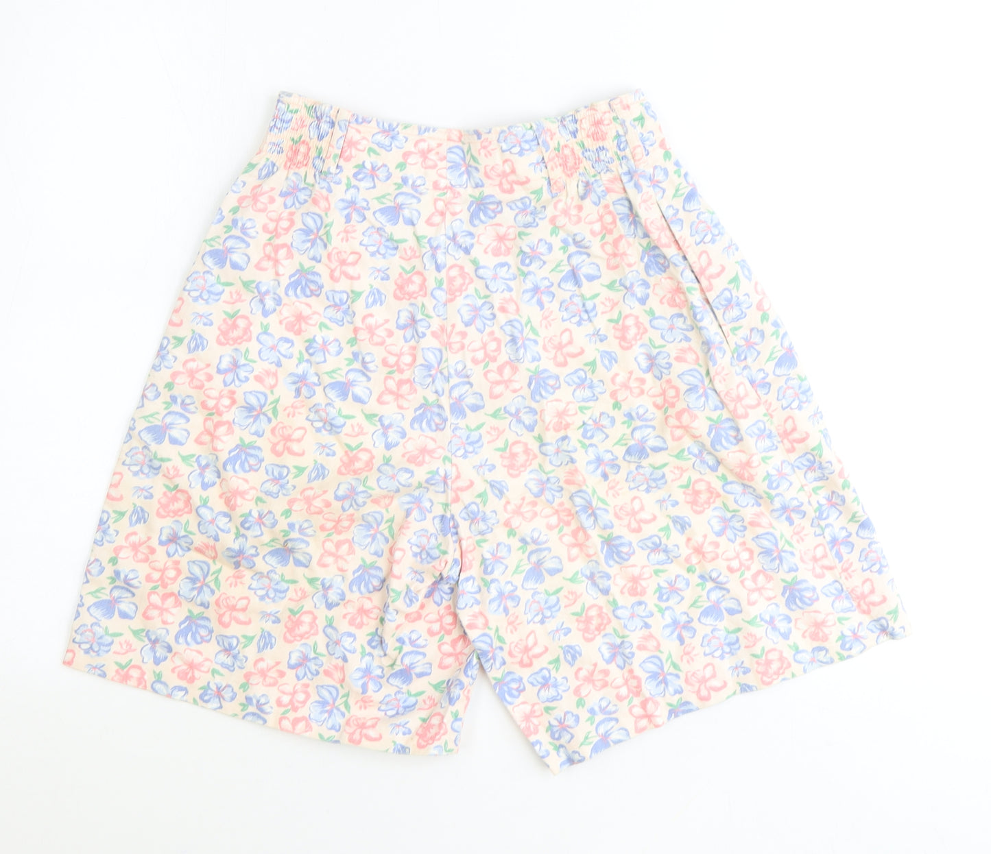 Intentions Womens Pink Floral Polyester Bermuda Shorts Size 6 Regular Zip