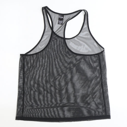 Victoria's Secret Womens Black Polyester Basic Tank Size M Scoop Neck