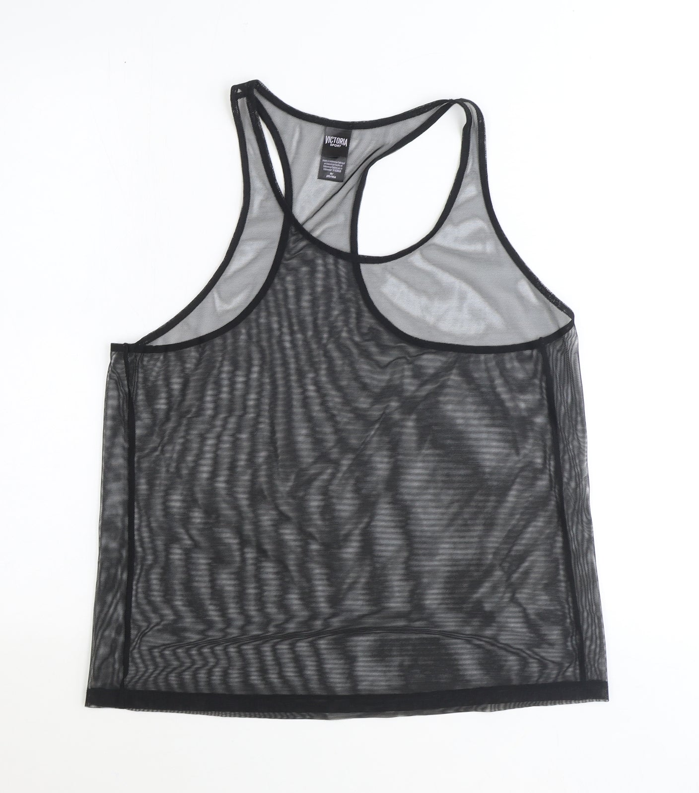 Victoria's Secret Womens Black Polyester Basic Tank Size M Scoop Neck