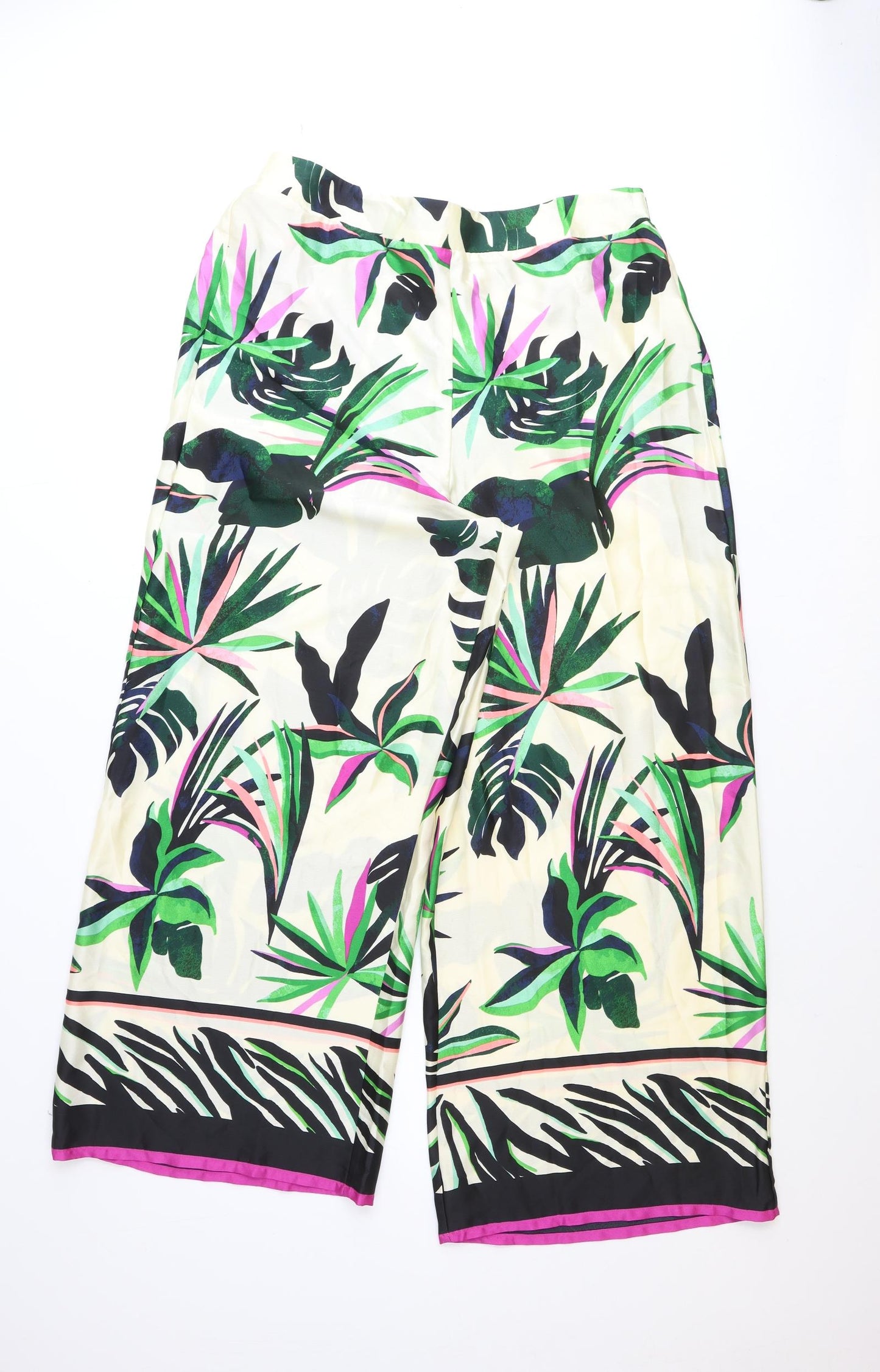 New Look Womens Multicoloured Geometric Polyester Harem Trousers Size 16 Regular