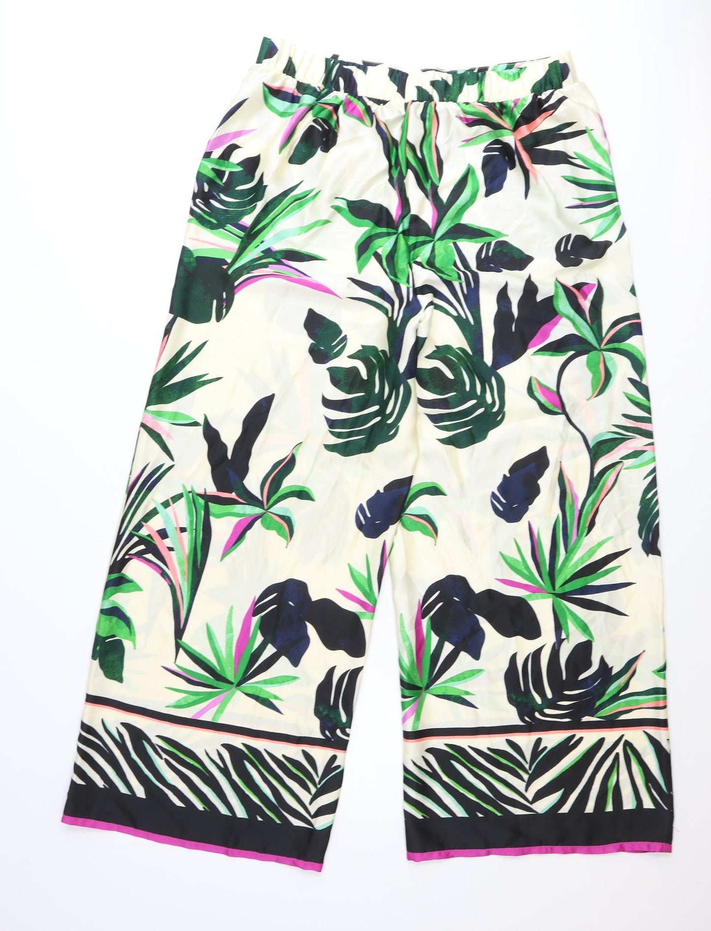 New Look Womens Multicoloured Geometric Polyester Harem Trousers Size 16 Regular