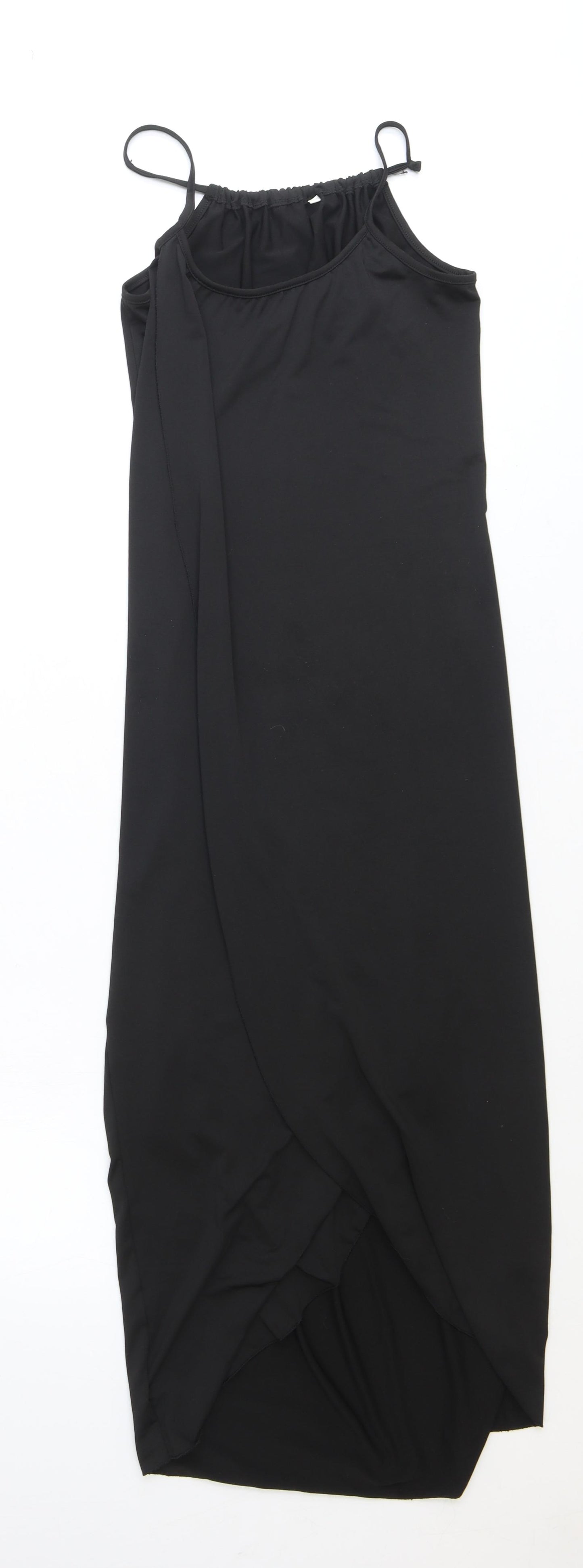 Preworn Womens Black Polyester Maxi Size S Scoop Neck Pullover