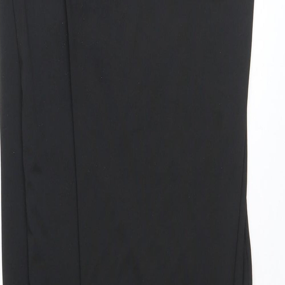Preworn Womens Black Polyester Maxi Size S Scoop Neck Pullover