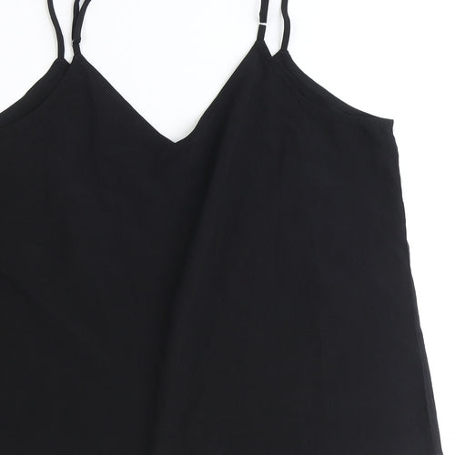 Studio Womens Black Viscose Basic Tank Size 16 V-Neck