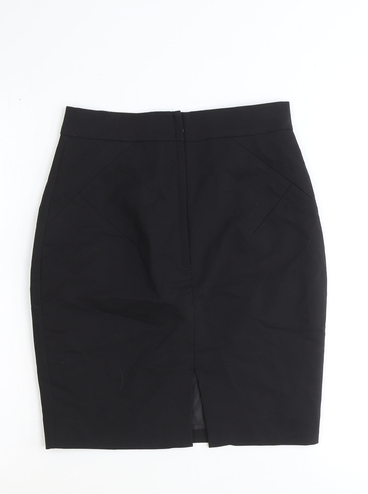 H&M Womens Black Polyester Mini Skirt Size 8 Zip