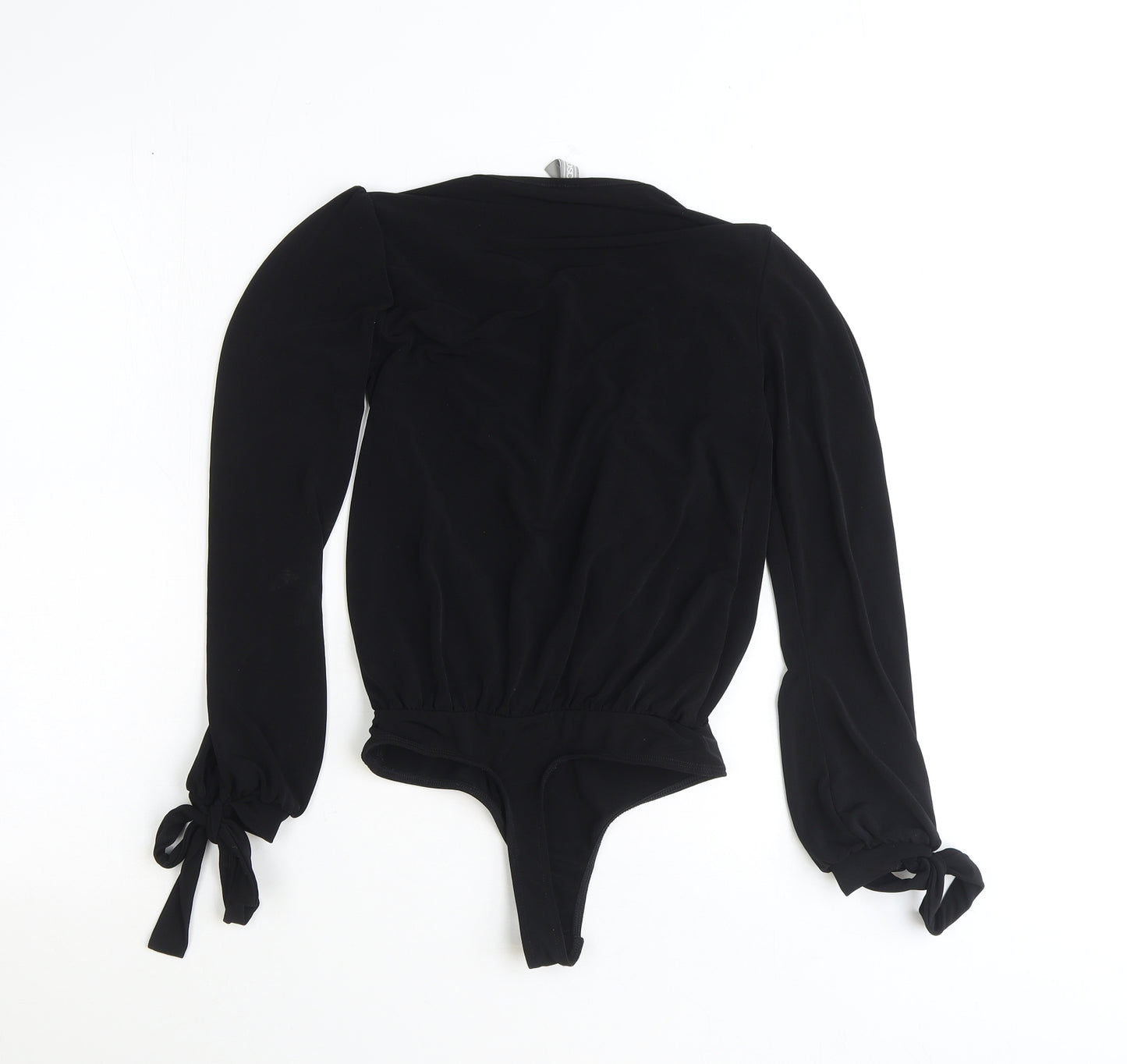 ASOS Womens Black Polyester Bodysuit One-Piece Size 4 Snap