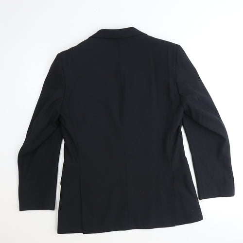 Petroleum Mens Black Polyester Jacket Suit Jacket Size 38 Regular