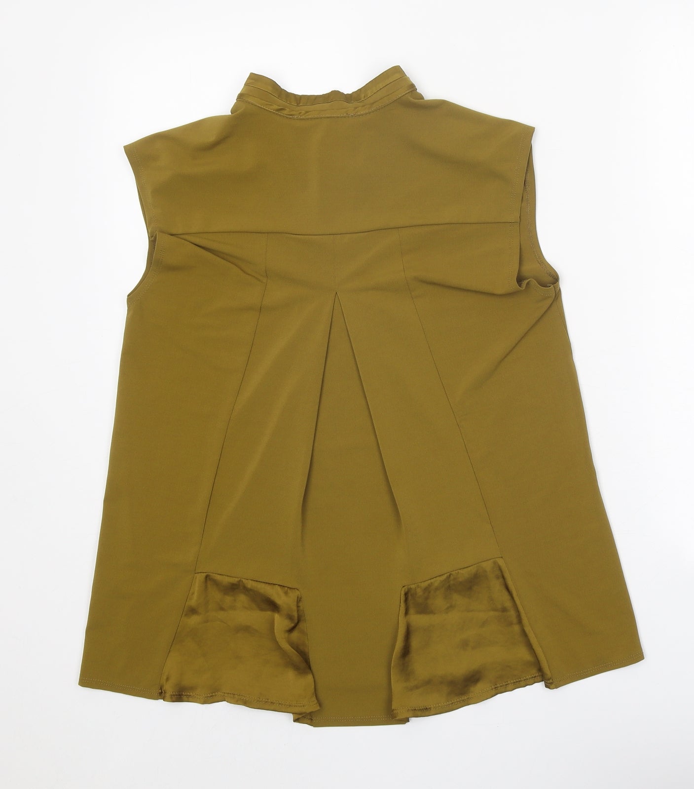 NEXT Womens Gold Polyester Basic Blouse Size 8 V-Neck