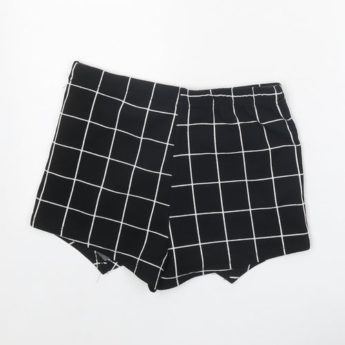 SheIn Womens Black Check Polyester Skort Size M