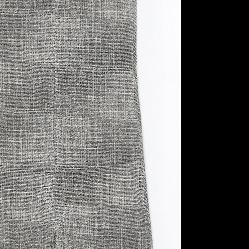 Papaya Womens Grey Cotton A-Line Size 8 V-Neck Zip