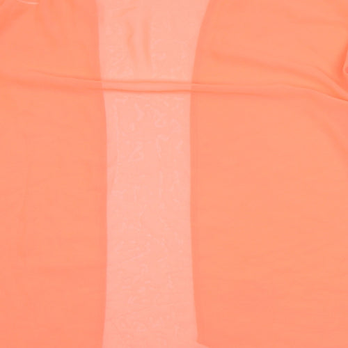 Divided Womens Pink Polyester Basic Blouse Size L V-Neck
