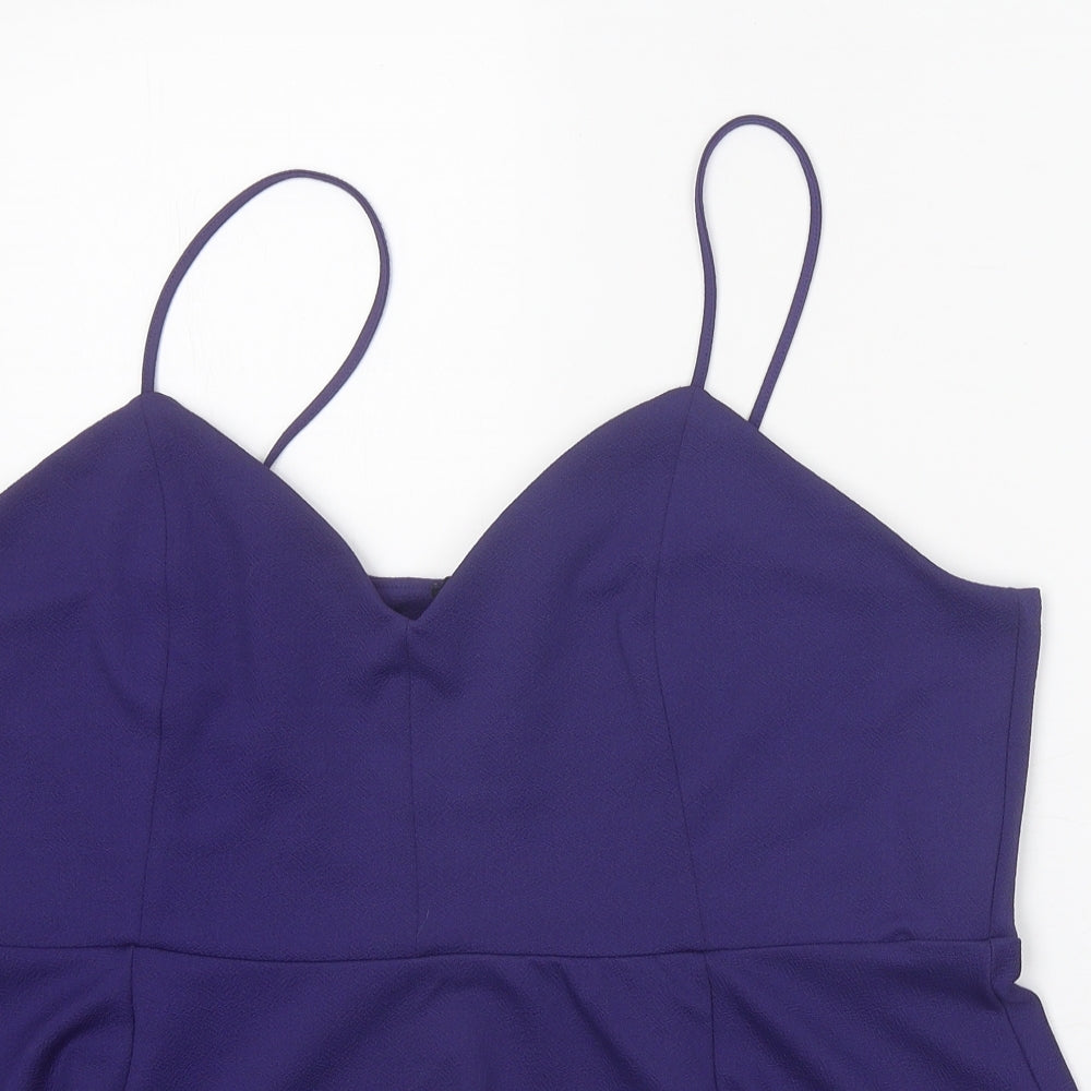 H&M Womens Purple Polyester Camisole Tank Size XL V-Neck - Peplum
