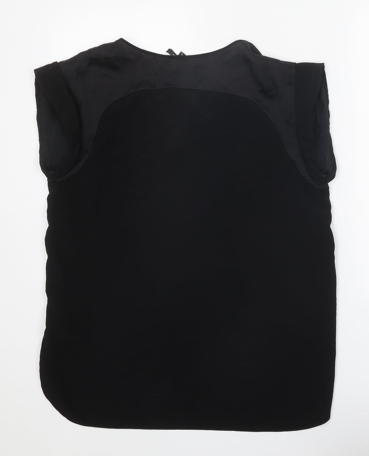 River Island Womens Black Polyester Basic Tank Size 10 V-Neck