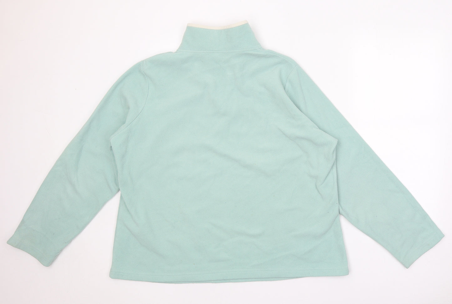 Preworn Womens Green Polyester Pullover Sweatshirt Size 20 Zip