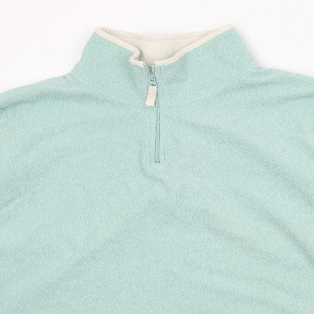 Preworn Womens Green Polyester Pullover Sweatshirt Size 20 Zip