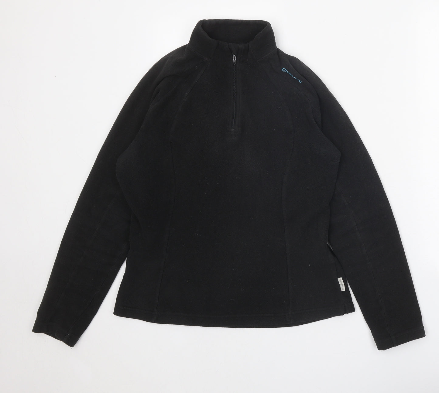 Quechua Womens Black Polyester Pullover Sweatshirt Size L Zip