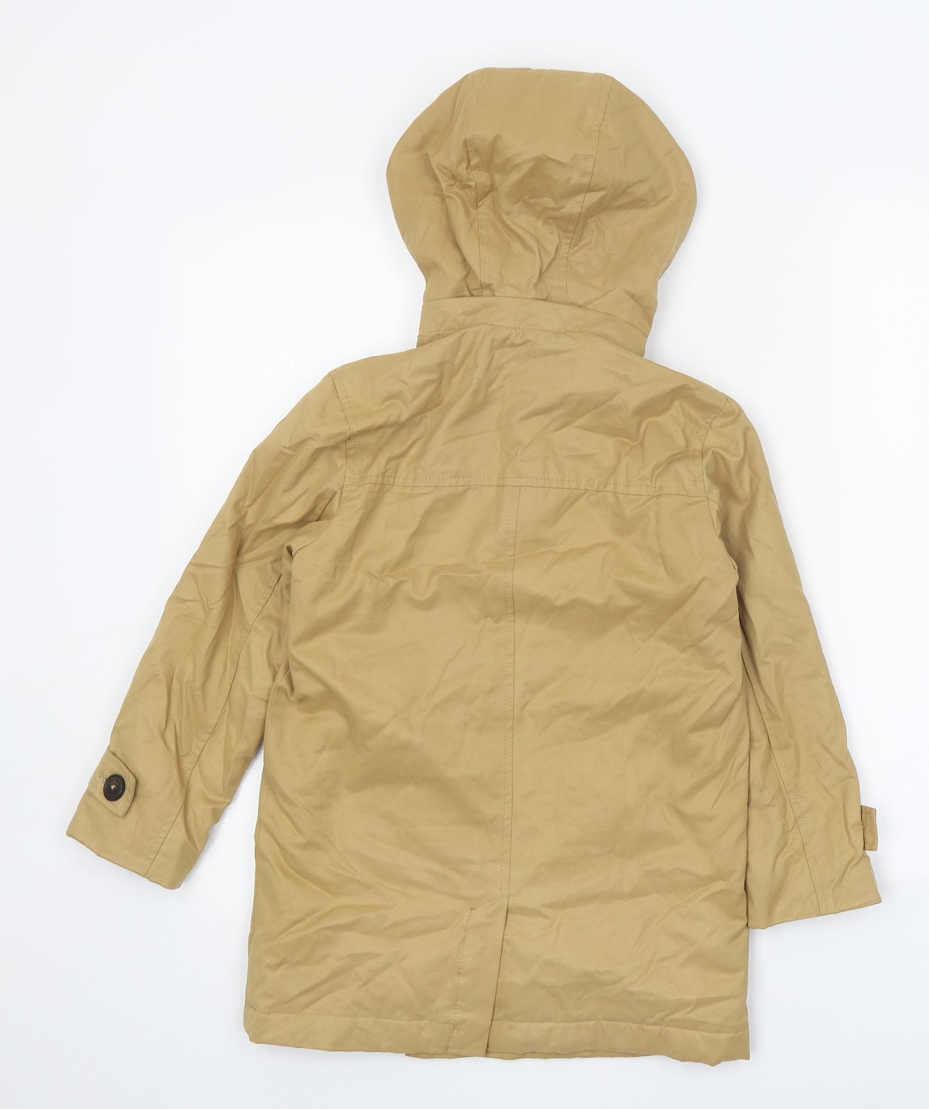 Zara Girls Beige Pea Coat Coat Size 7 Years Button