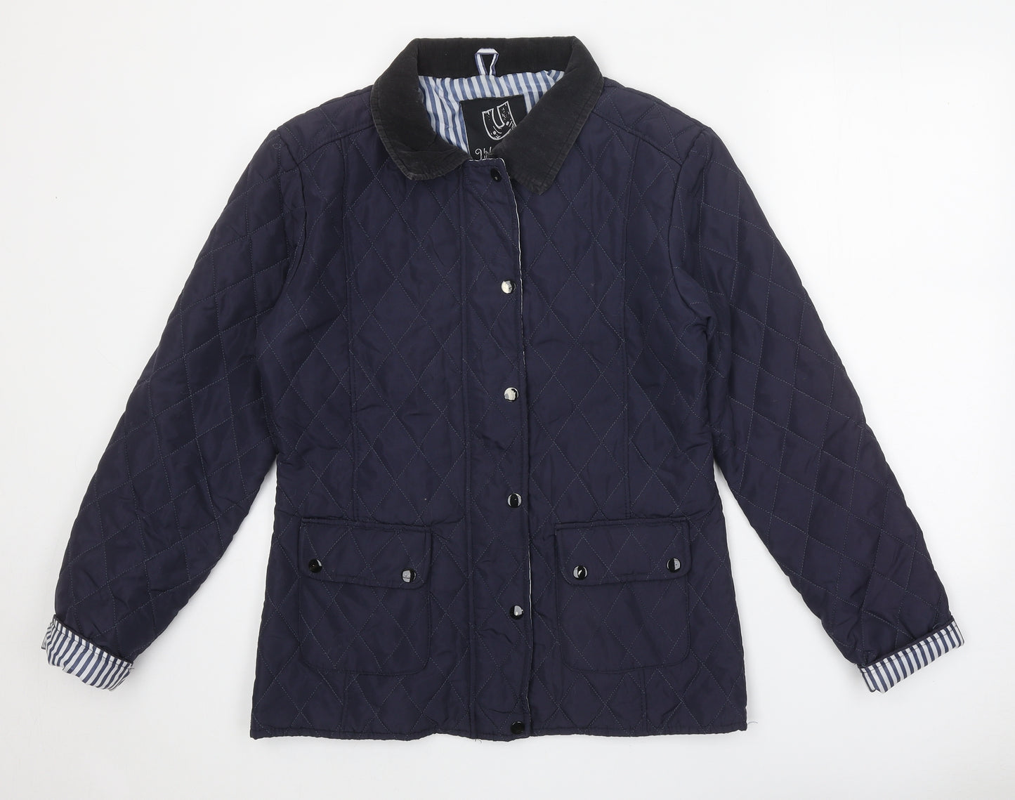 Urban Diva Womens Blue Jacket Size L Zip