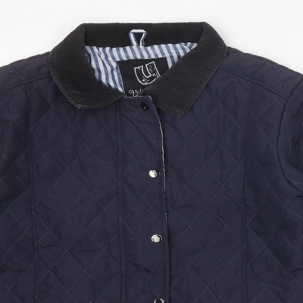 Urban Diva Womens Blue Jacket Size L Zip