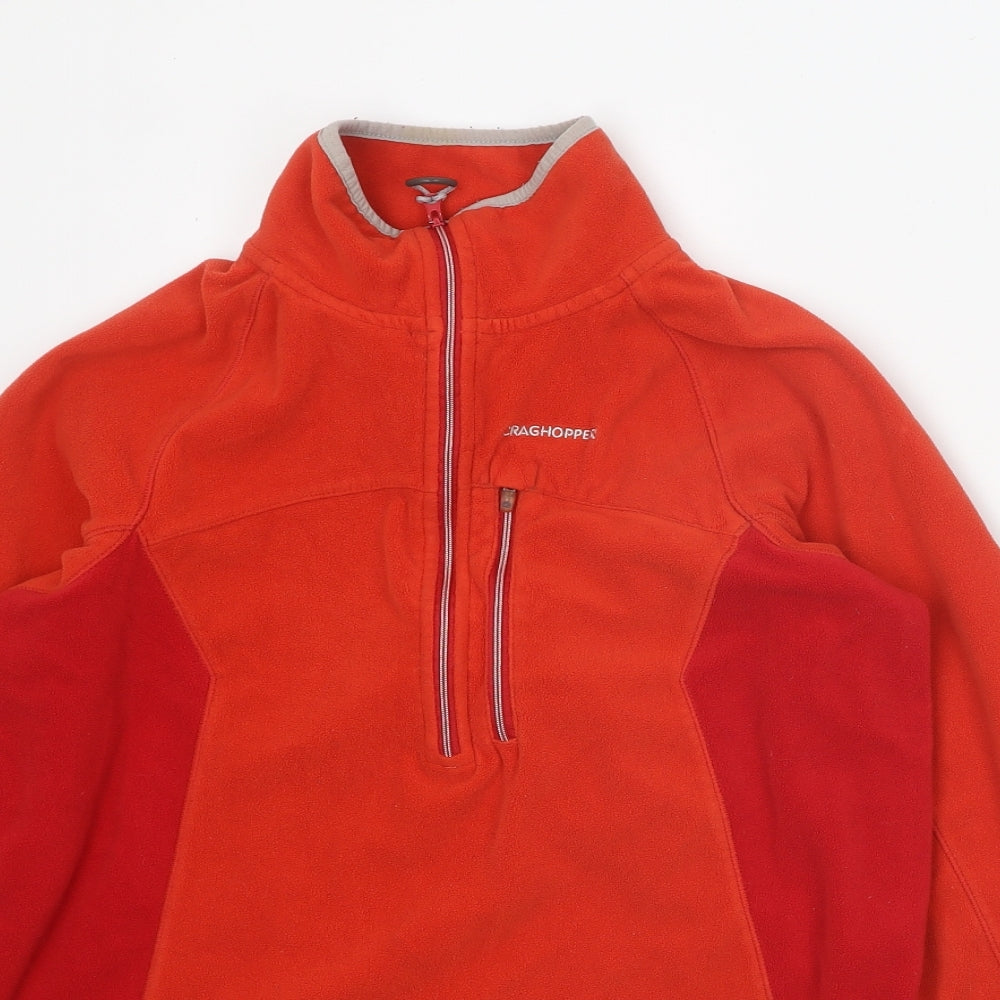 Craghoppers Womens Orange Polyester Pullover Sweatshirt Size S Zip