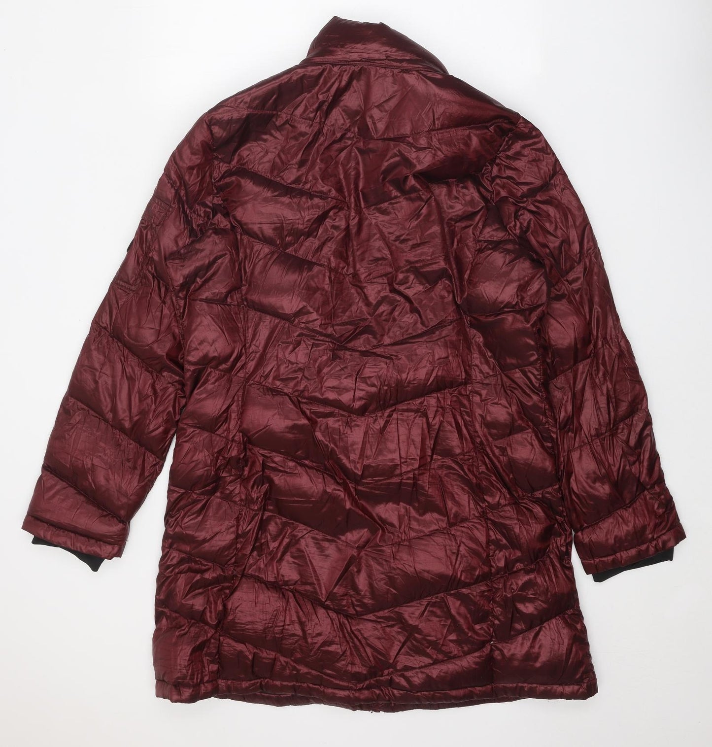 Andrew Marc Womens Red Quilted Coat Size XL Zip