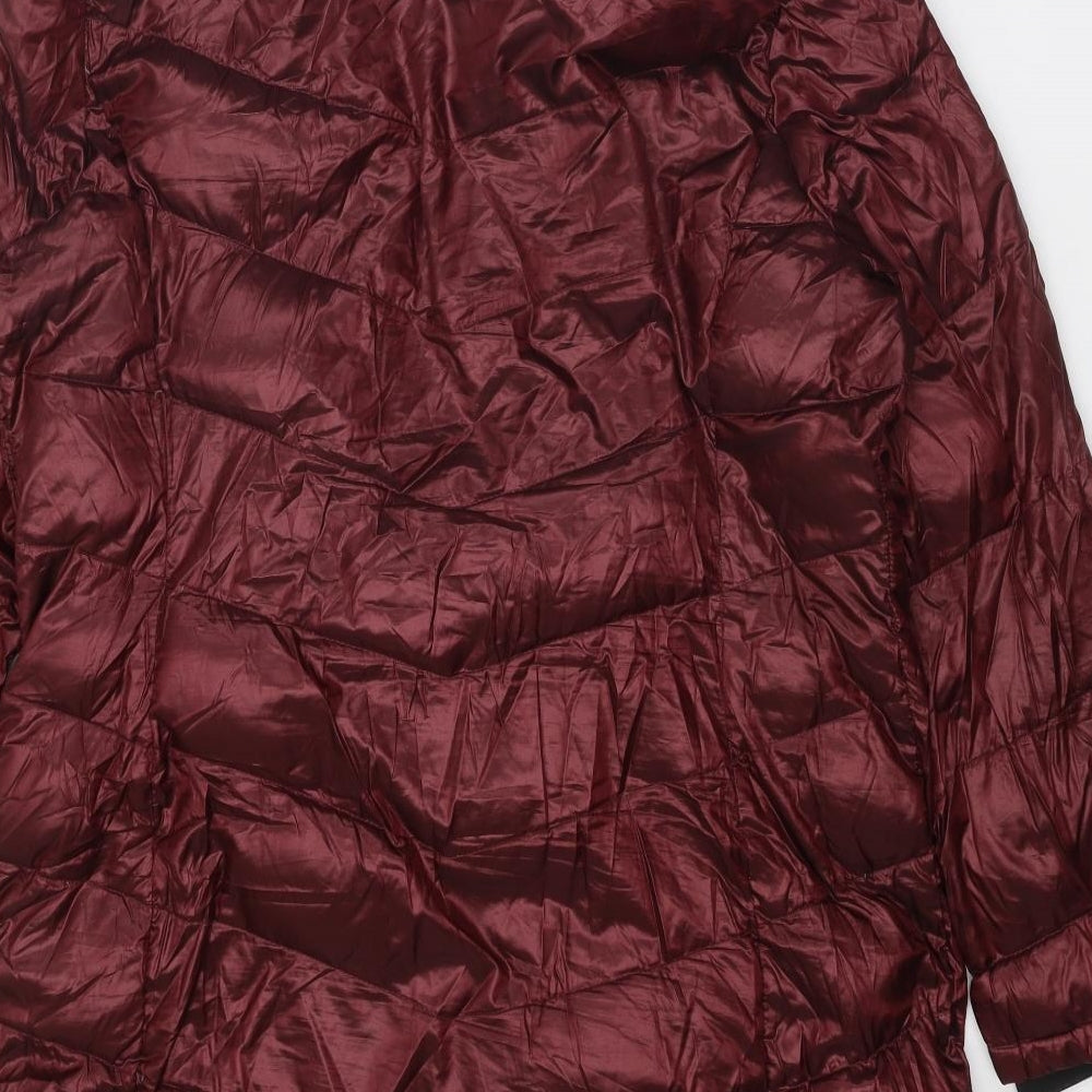 Andrew Marc Womens Red Quilted Coat Size XL Zip