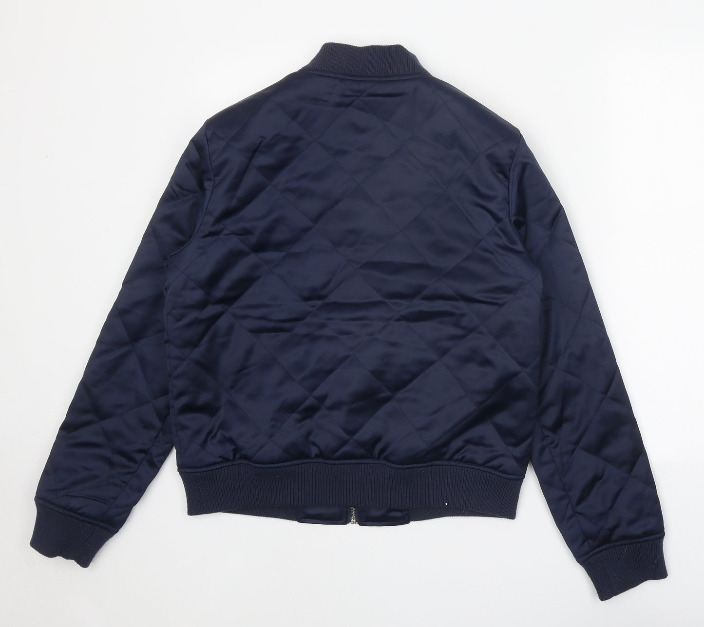 New Look Womens Blue Bomber Jacket Jacket Size 12 Zip