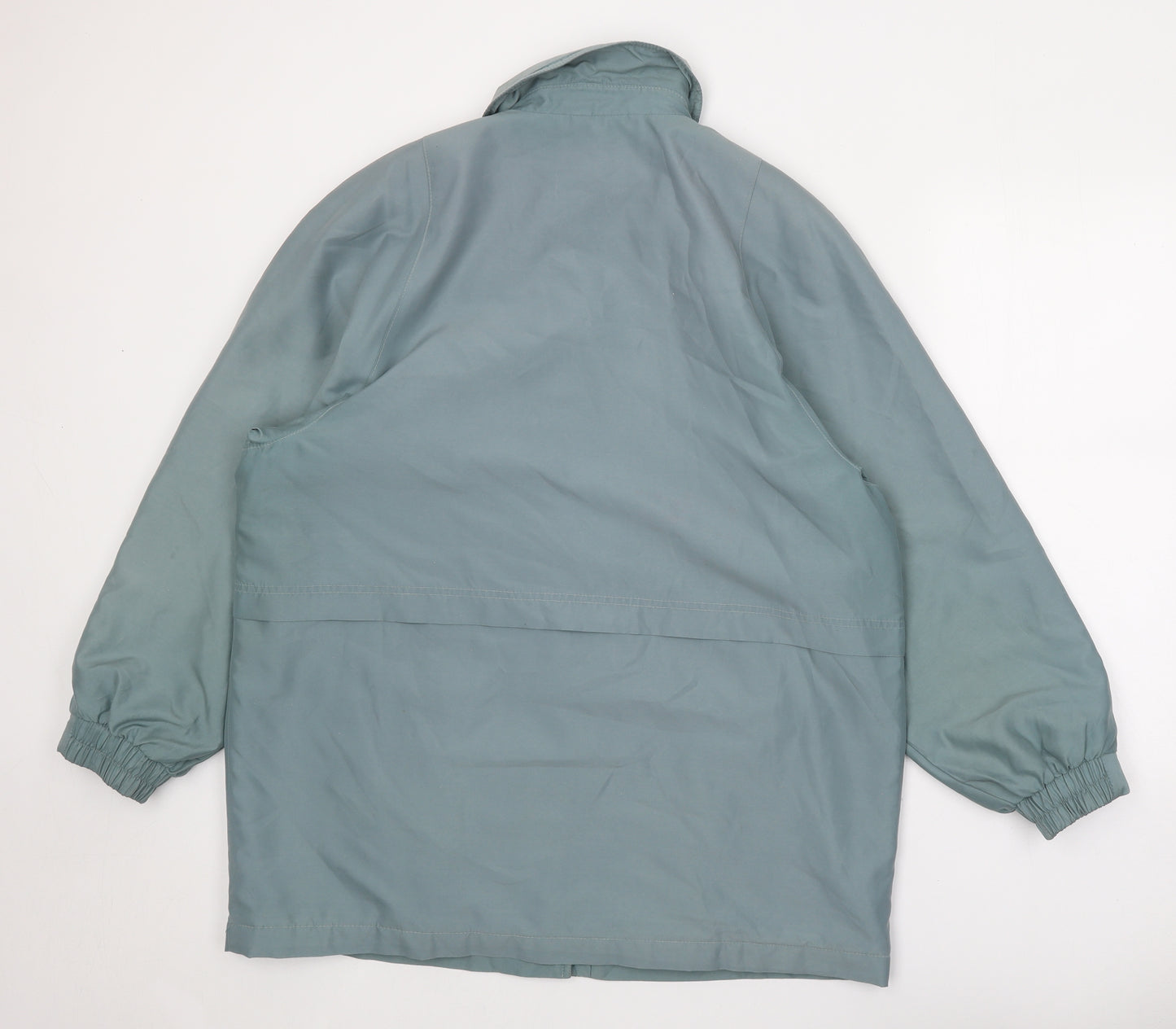 Marks and Spencer Womens Green Rain Coat Coat Size 14 Button
