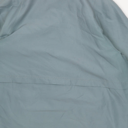 Marks and Spencer Womens Green Rain Coat Coat Size 14 Button