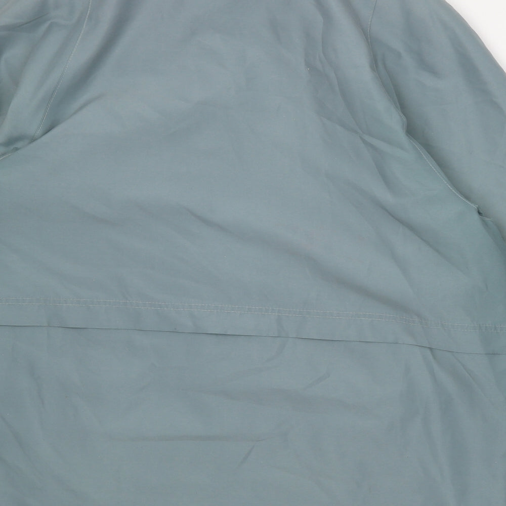 Marks and Spencer Womens Green Rain Coat Coat Size 14 Button
