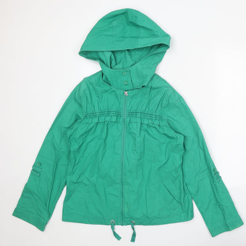 Marks and Spencer Womens Green Jacket Size 10 Zip