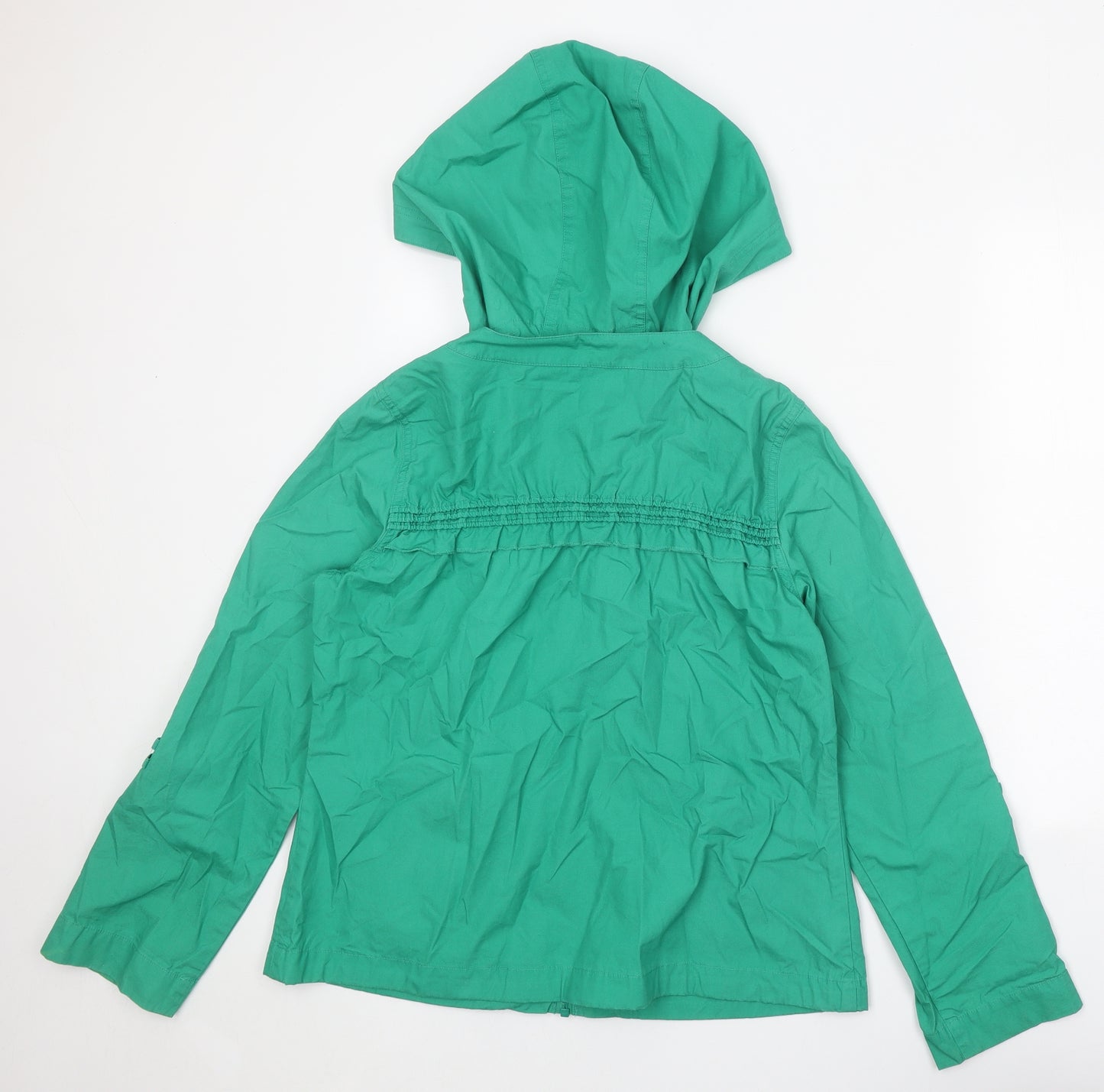 Marks and Spencer Womens Green Jacket Size 10 Zip