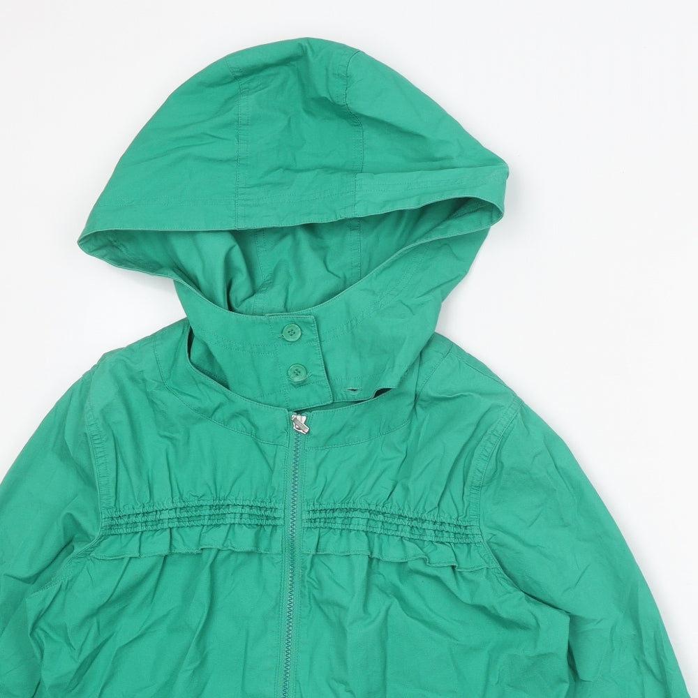 Marks and Spencer Womens Green Jacket Size 10 Zip