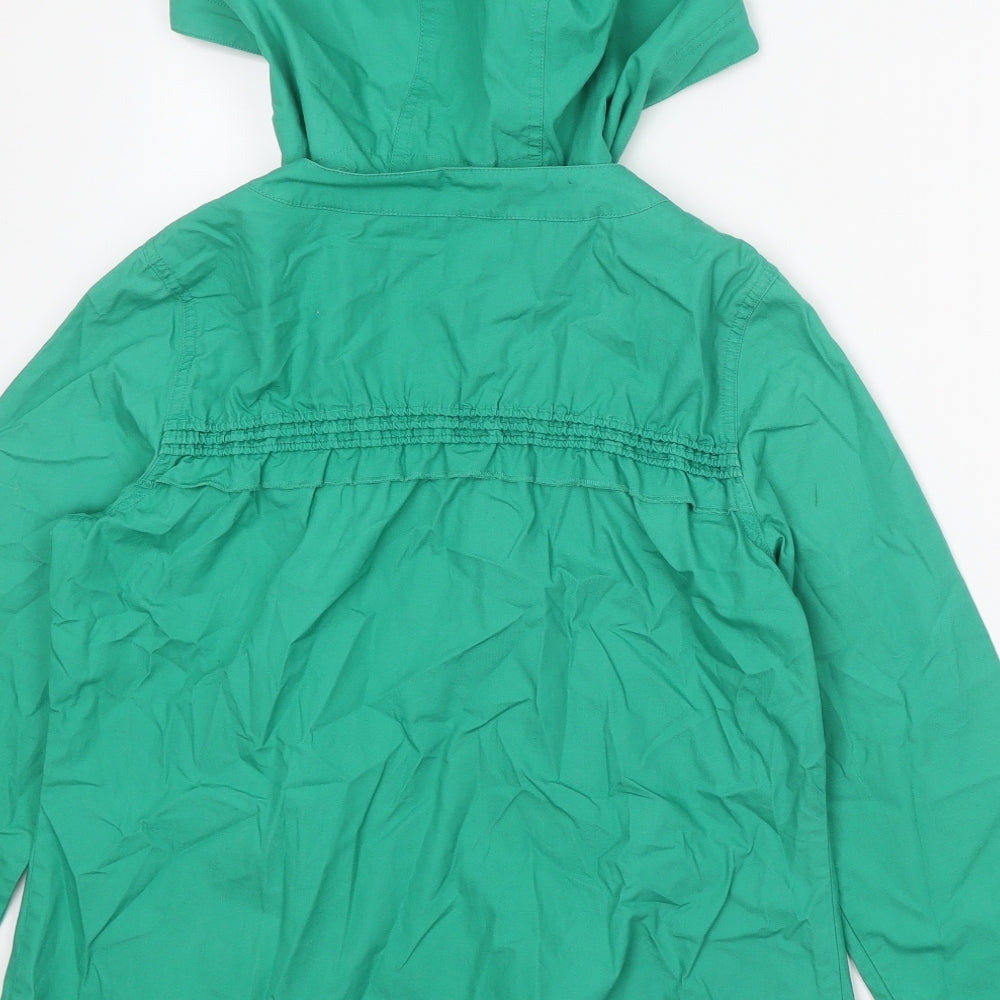 Marks and Spencer Womens Green Jacket Size 10 Zip