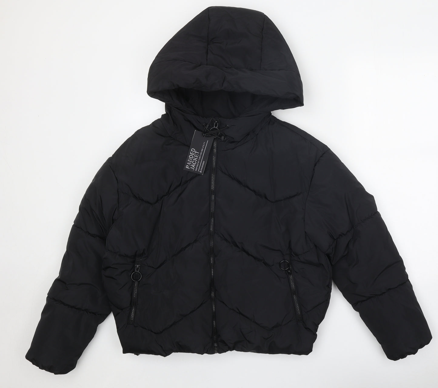 Stradivarius Womens Black Puffer Jacket Jacket Size XS Zip