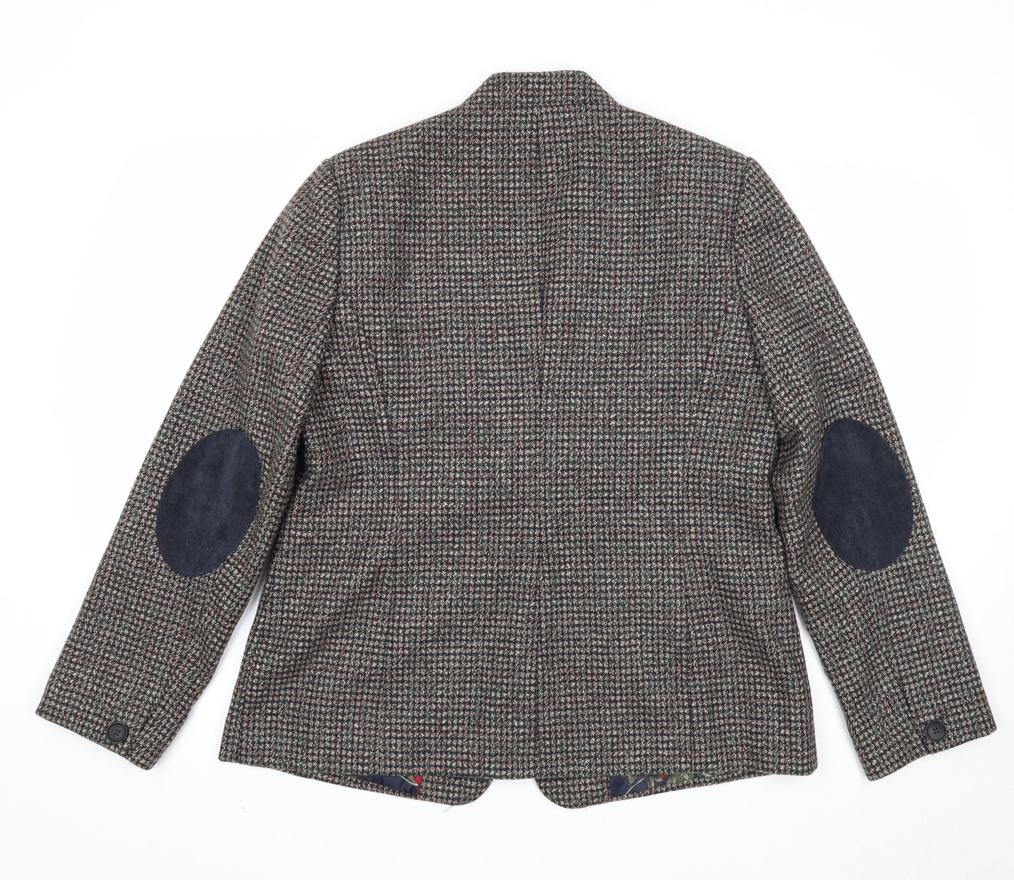 TU Womens Multicoloured Geometric Jacket Blazer Size 16 Button