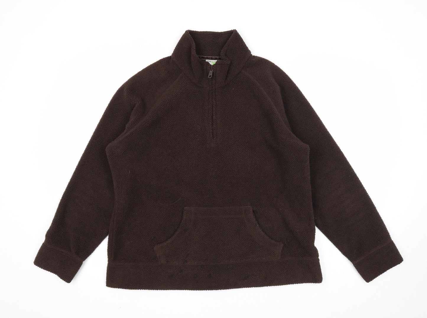 Marks and Spencer Womens Brown Polyester Pullover Sweatshirt Size 16 Zip