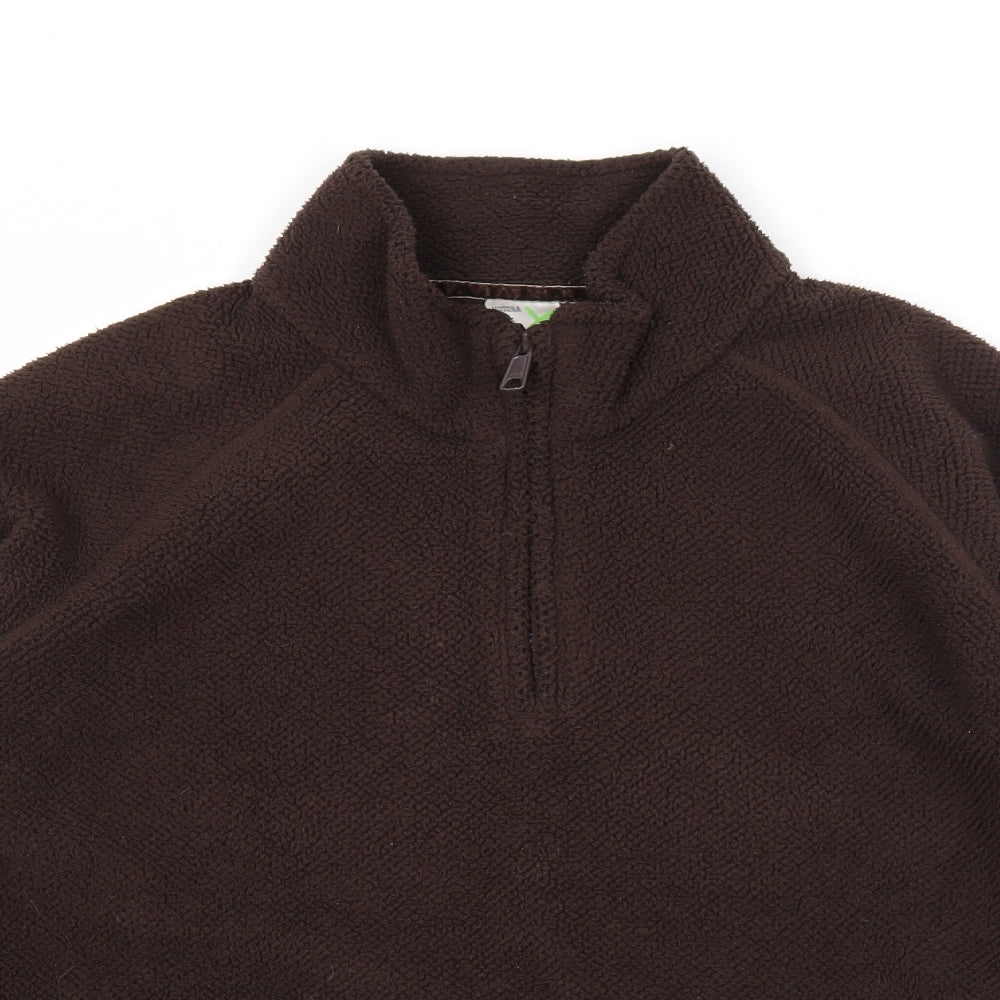Marks and Spencer Womens Brown Polyester Pullover Sweatshirt Size 16 Zip