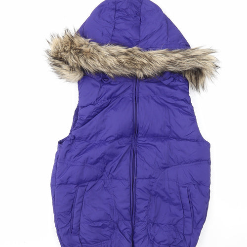 Gap Womens Blue Gilet Jacket Size XS Zip