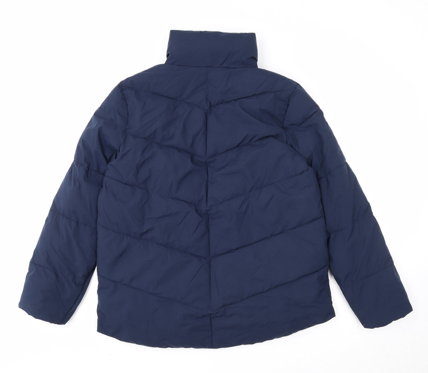 Marks and Spencer Womens Blue Puffer Jacket Jacket Size 12 Zip