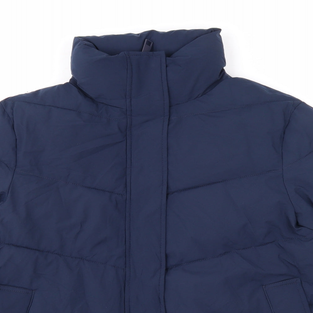 Marks and Spencer Womens Blue Puffer Jacket Jacket Size 12 Zip